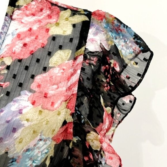 Betsey Johnson Sheer Floral Duster Fairy Whimsigoth Festival Women's Size OSFM - Picture 3 of 6